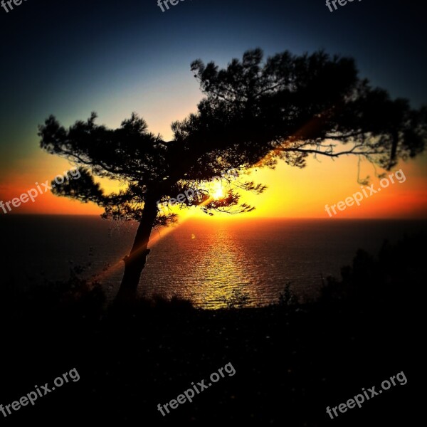 Mediterranean Landscape Sunset Peace Solar