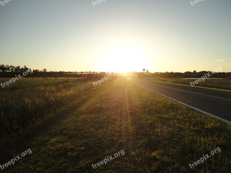 Sunset Wetland Natural Free Photos