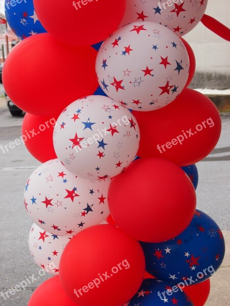 Balloons Holiday Summer 4th Of July Celebration