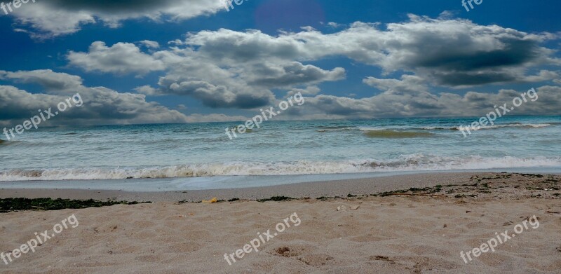 Great Beach Water Sand Blue