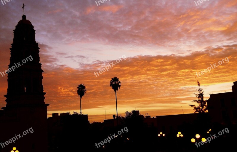 Fresnillo Zacatecas Mexico Sun Set Cloud