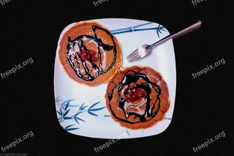 Pancakes Breakfast Eat Candy Fork