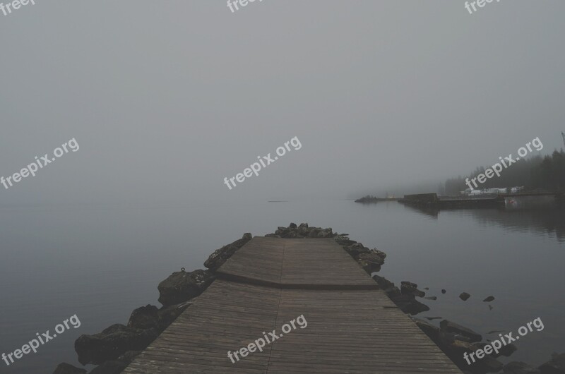 Grey Mist Fog Haze Dock