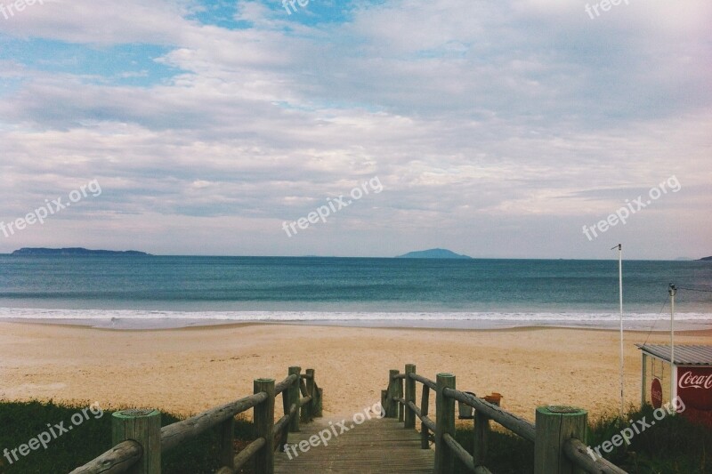 Clouds Sky Water Beach Sand