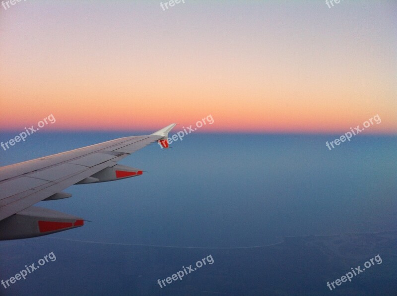 Airplane Wing Flight Flying Travel