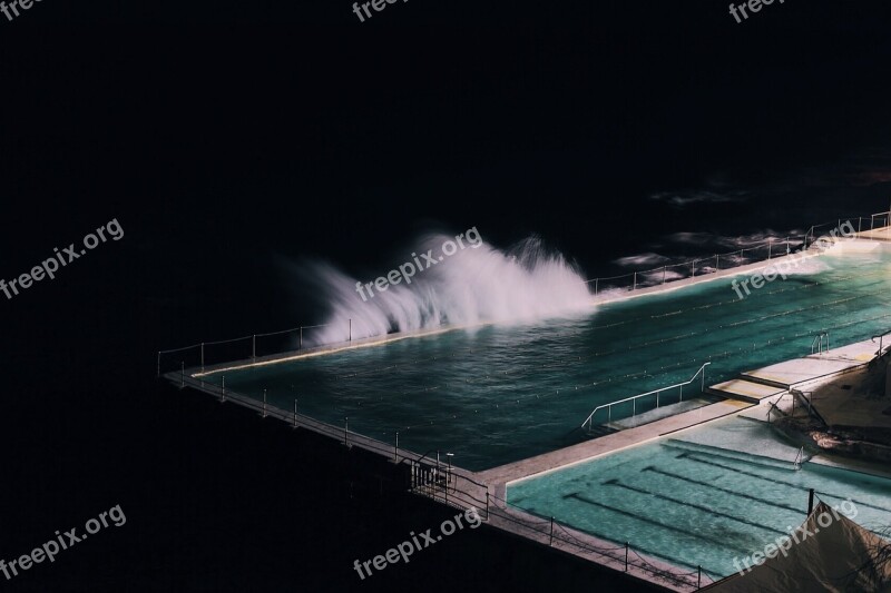 Swimming Pool Water Waves Ocean