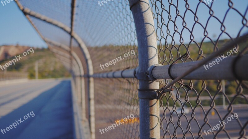 Fence Road Overpass Border Wires