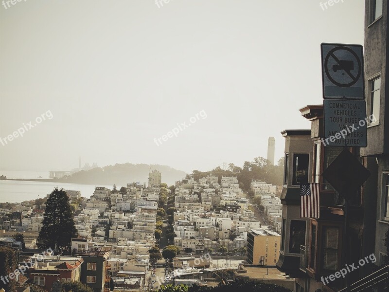 San Francisco Houses City Streets Urban