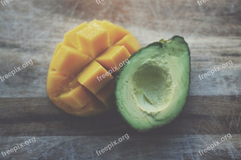 Avocado Mango Fruits Vegetables Healthy