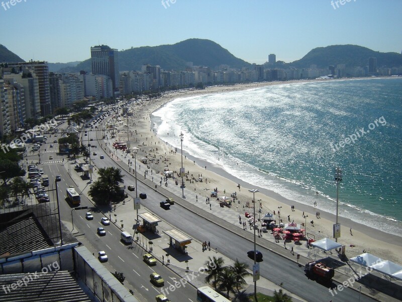 Rio De Janeiro Beach Landscape Sand Sun