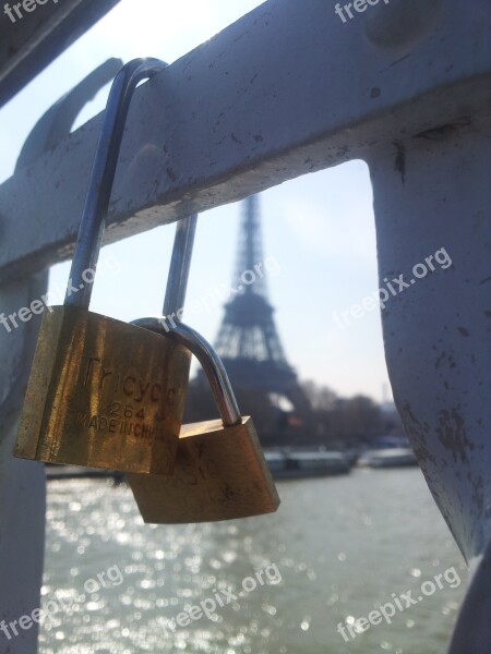 Paris Bridge Love Castle Lovers Its