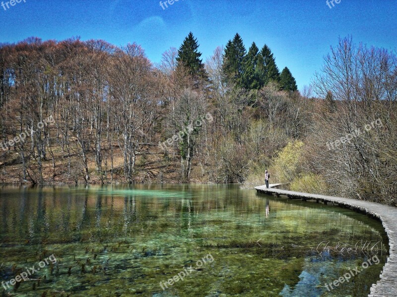 Path Lake Placid Water Scenic