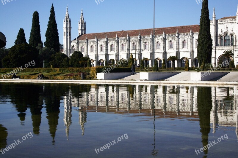 Reflections Jeronimos Tourist Free Photos