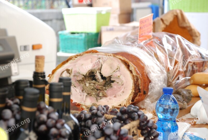 Porchetta Wine Tuscany Free Photos