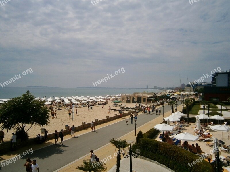 Bulgaria Sea Beach Sand Promenade