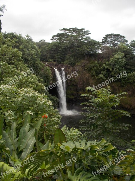 Waterfall Big Island Hawaii Free Photos