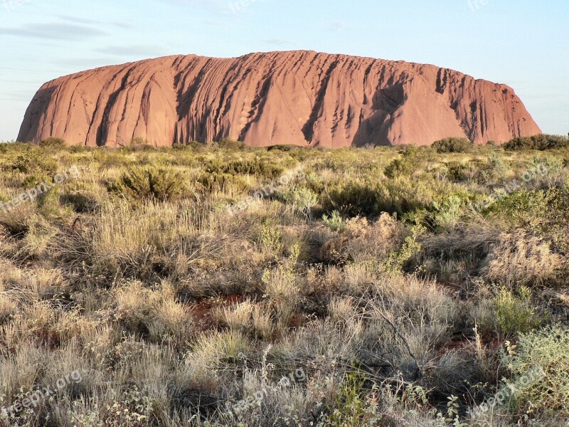 Ayers Rock Australia Landmark Uluru Landscape