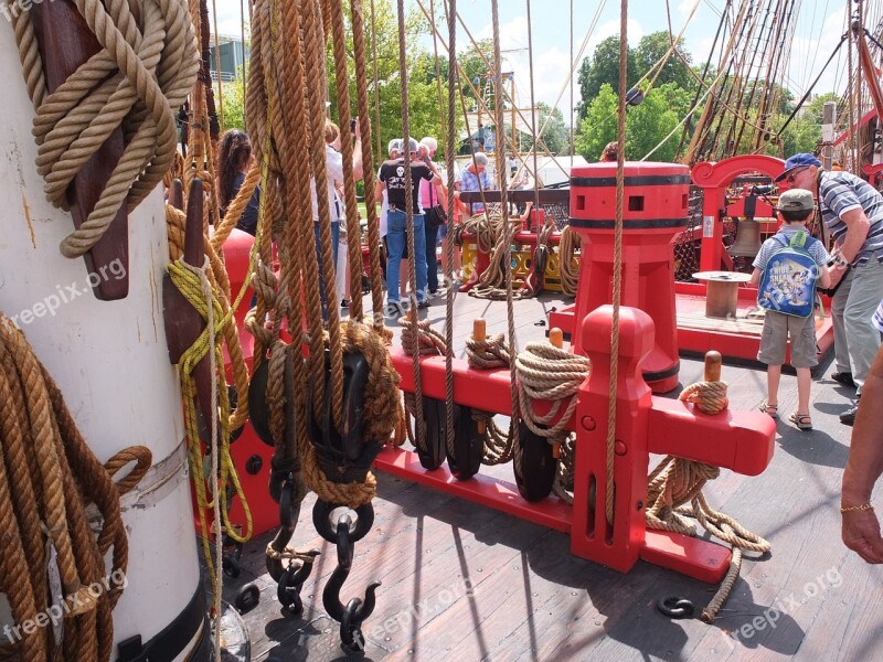 La Fayette Frigate Hermione France Sailing Boat Sea