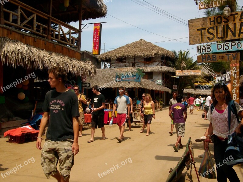 Beach Ecuador Montanita People Free Photos