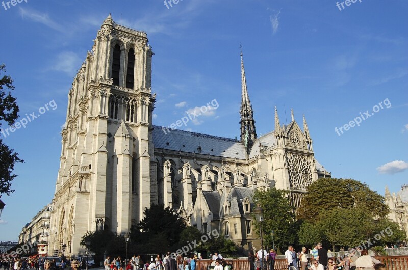 Church Notre Dame Architerture France Paris