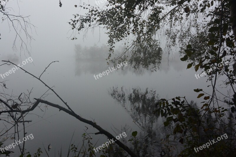 Moor Fog Landscape Moorland Nature