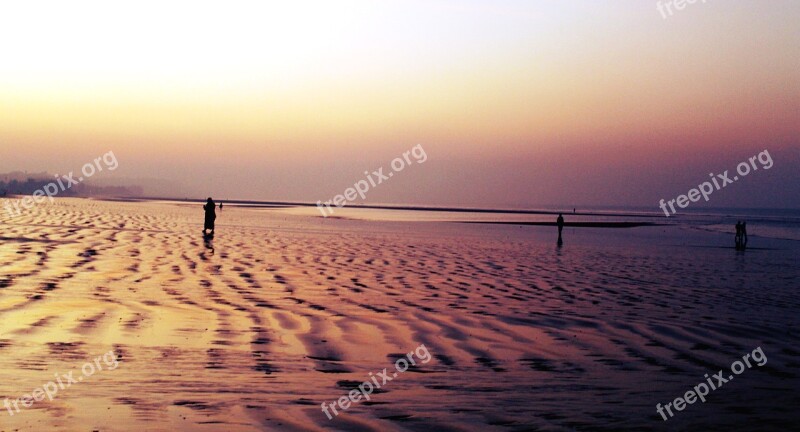 Calm Beach Silence Beach Cool Weather Morning Evening