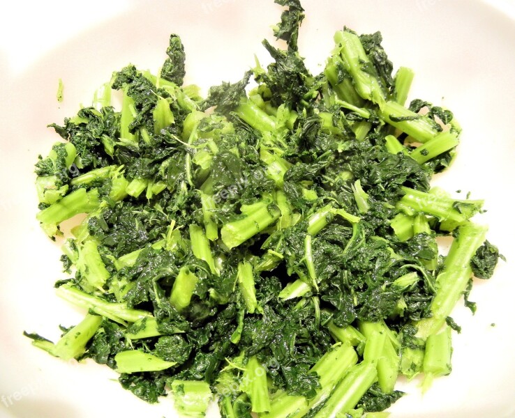 Kale Cooked Olive Oil Pepper Food