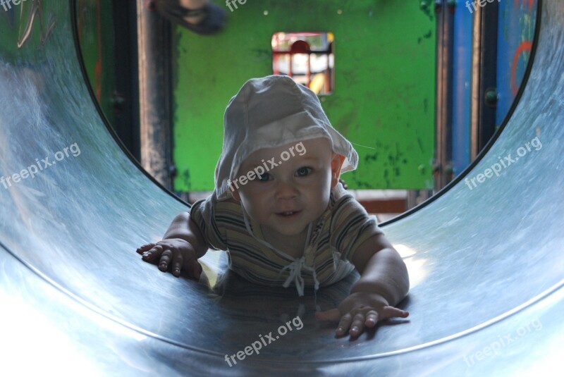 Boy Playing Outdoor Happy Child