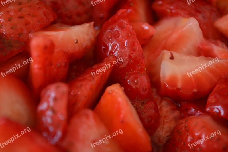 Fruit Strawberries Red Sweet Food