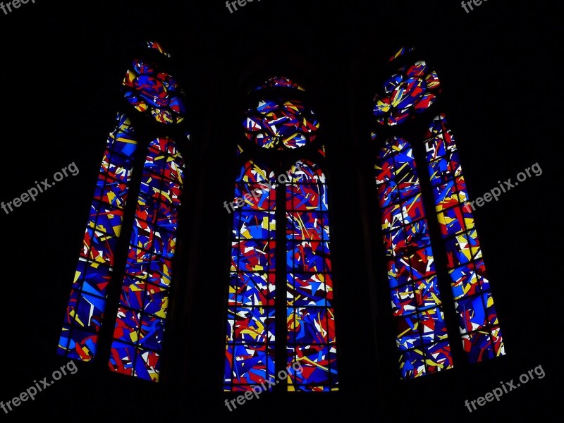 Glass Stained Reims Cathedral Imi Knoebel