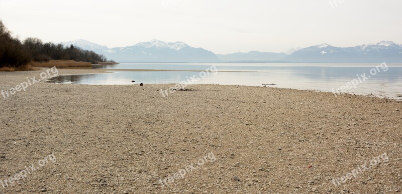 Landscape Chiemsee Bank Lake Water