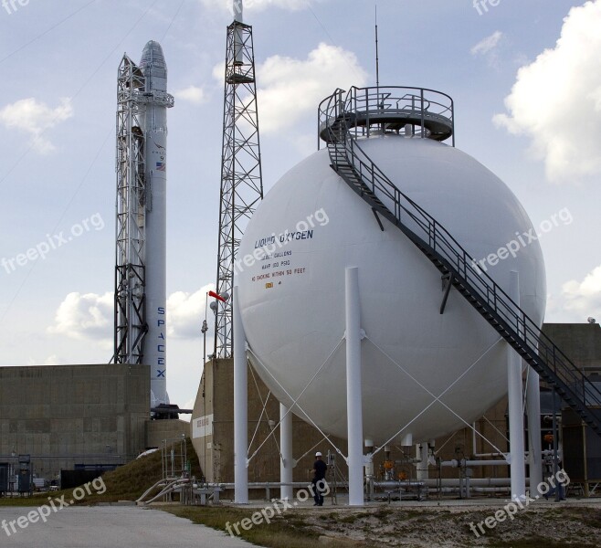 Cape Canaveral Launch Pad Rocket Fuel Tank Spacex