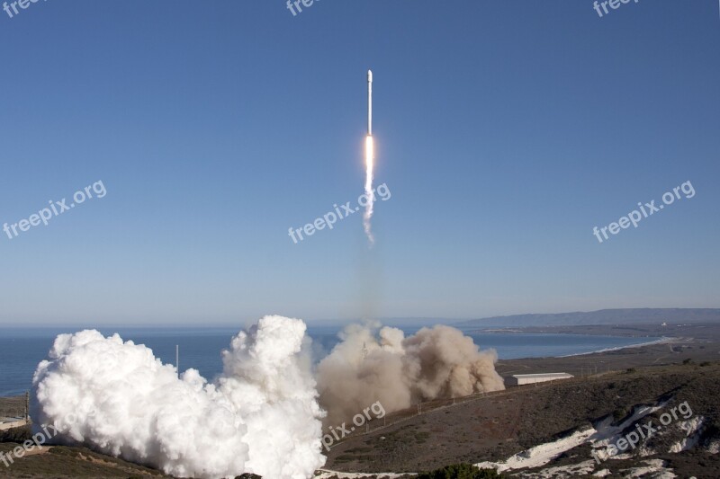 Rocket Launch Spacex Lift-off Launch Flames