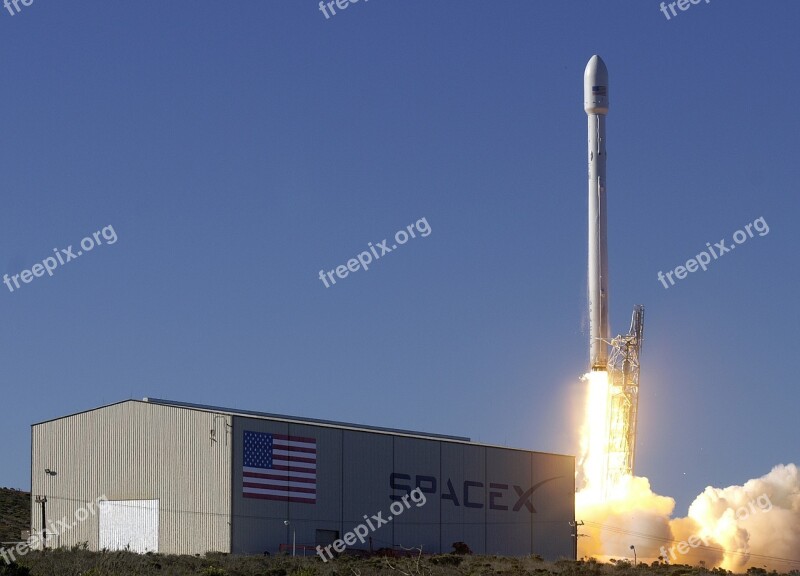 Lift-off Rocket Launch Spacex Launch Flames