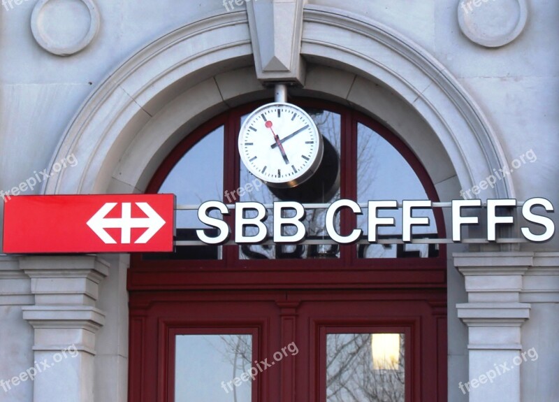 Railway Station Input Swiss Federal Railways Logo Sbb