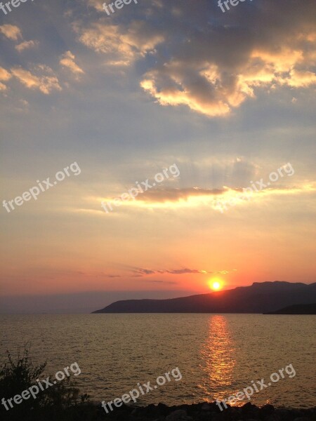 Sun Greece Mani Sea Water