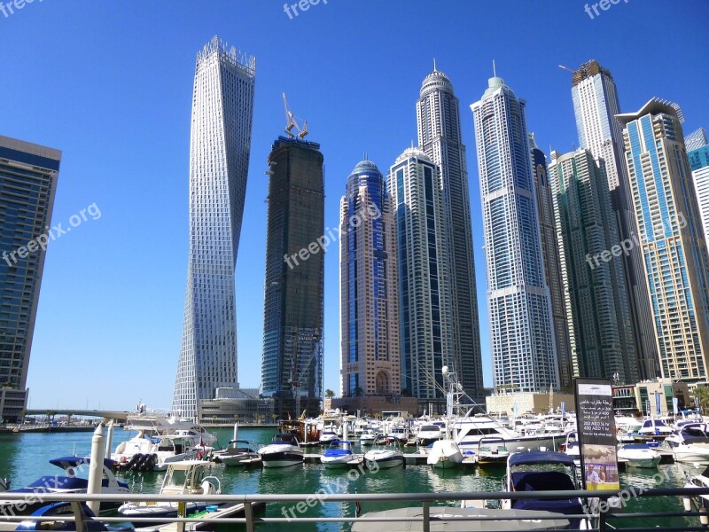 Dubai Dubai Marina Marina Skyscrapers Skyscraper