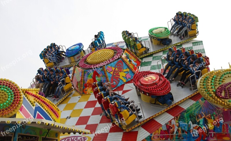 Folk Festival Year Market Pleasure Carousel Colorful