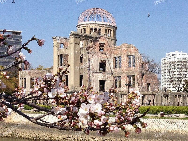 Japan Hiroshima Cherry Blossoms Sakura A-bomb Dome