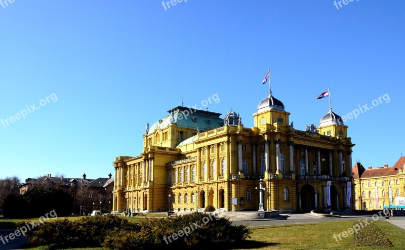 Opera House Classic Zagreb Hnk Free Photos