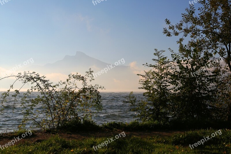 Sheep Mountain Mountain Mondsee Water Wave