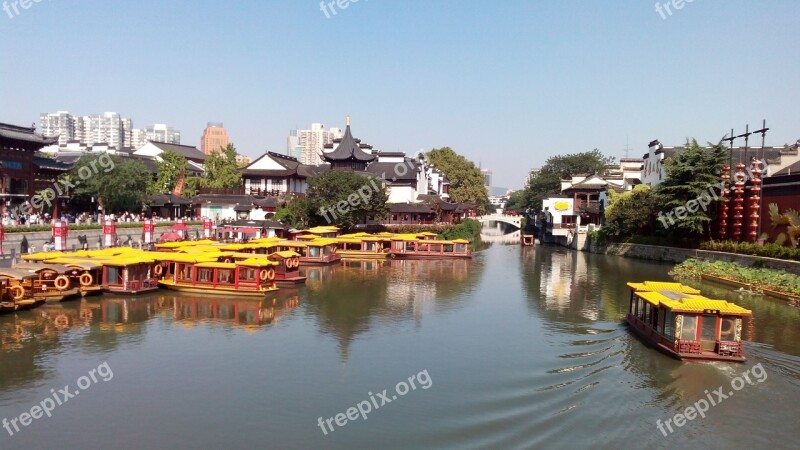 Nanjing Confucius Temple Qinhuai River Free Photos