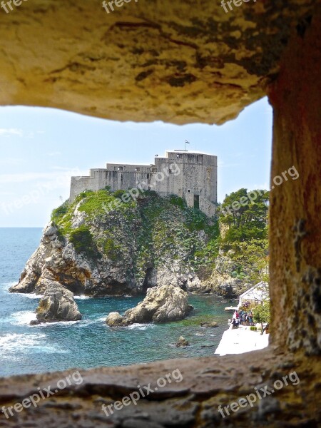 Dubrovnik Fortification Defense Coastline Castle