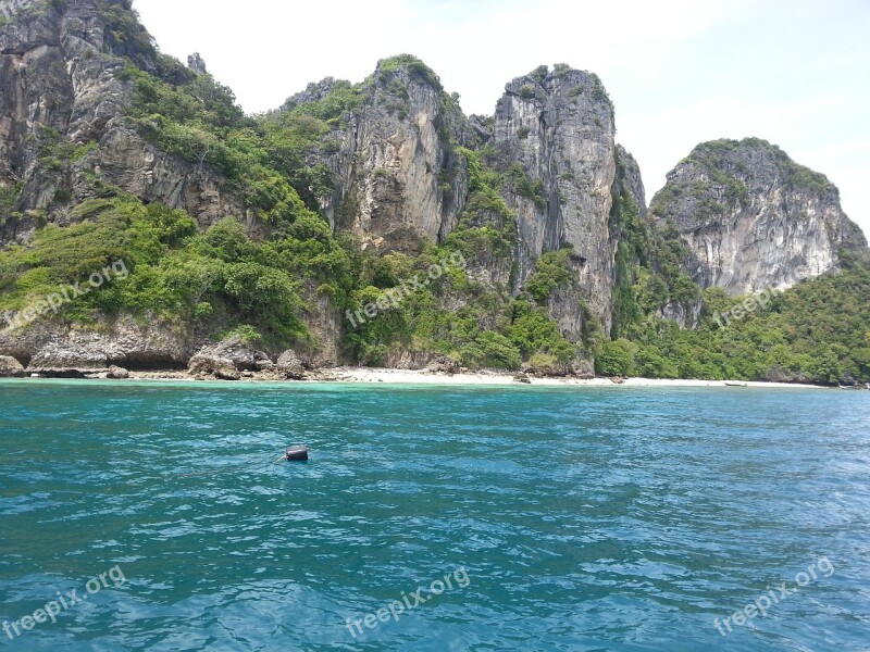 Sea Rock Cliff Thailand Phuket