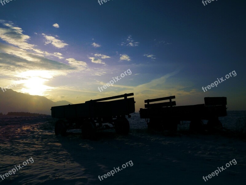 Heaven Carts Liptov Slovakia Sunset