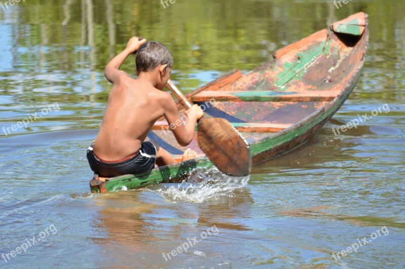 Rio Boy Canoe Free Photos