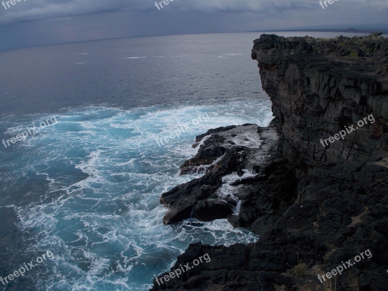 South Point Ka Lae Cliff Big Island Hawaii