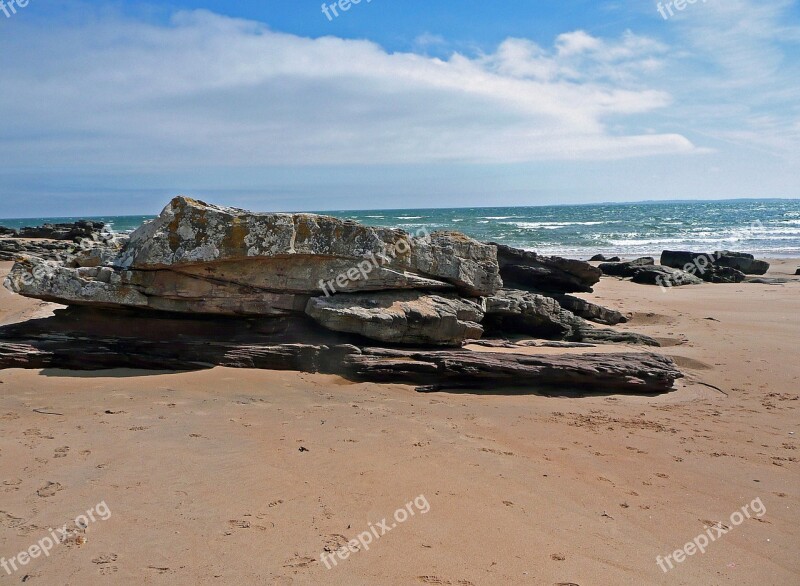 Rock Coast Scotland Water Steinig