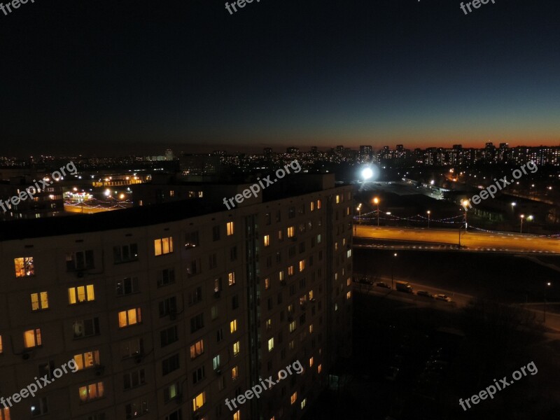 Night City Night View Night Moscow Free Photos