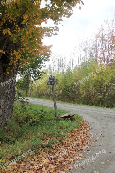 Dead End Country Road Sign Rural Signage